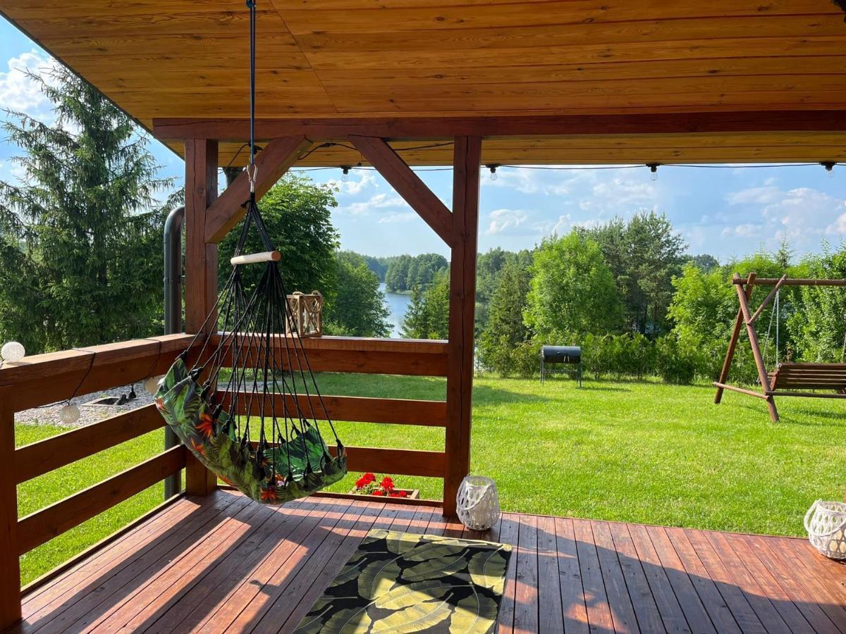 Domek Z Kominkiem Nad Jeziorem Z Jacuzzi Ogrodowym Sumowo  Eksteriør billede